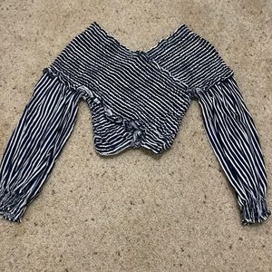 Zara smocked crop top